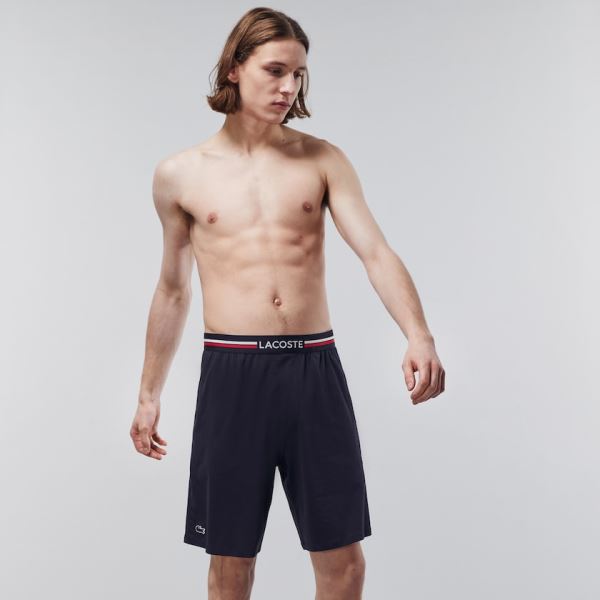 Lacoste Striped-Waist Long Boxer Briefs Pánské - Slipy Tmavě Blankyt Blankyt | CZ-idJu5r